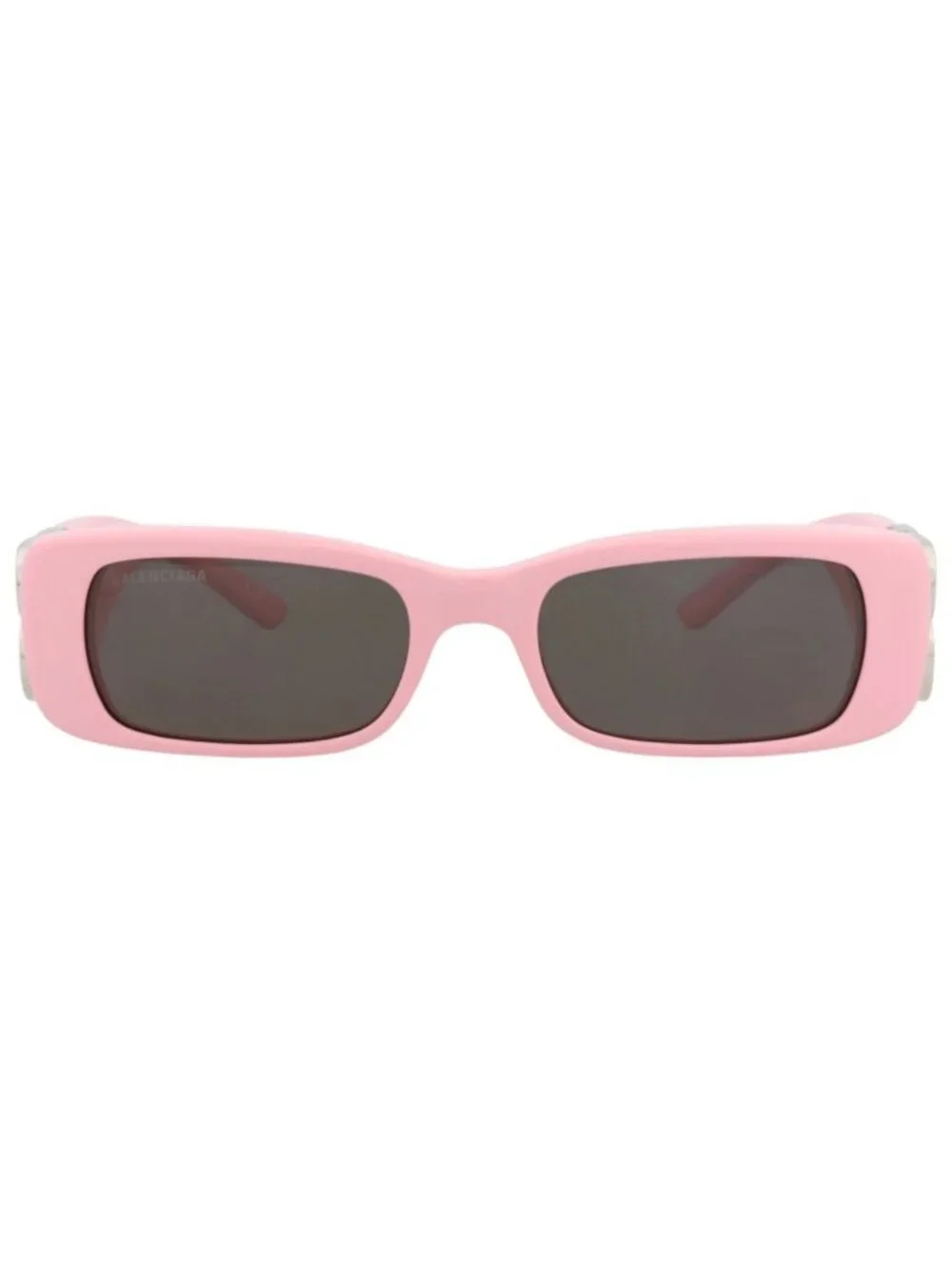 New Balenciaga Women's Sunglasses Square Rectangle Recycled Acetate Frame Pink